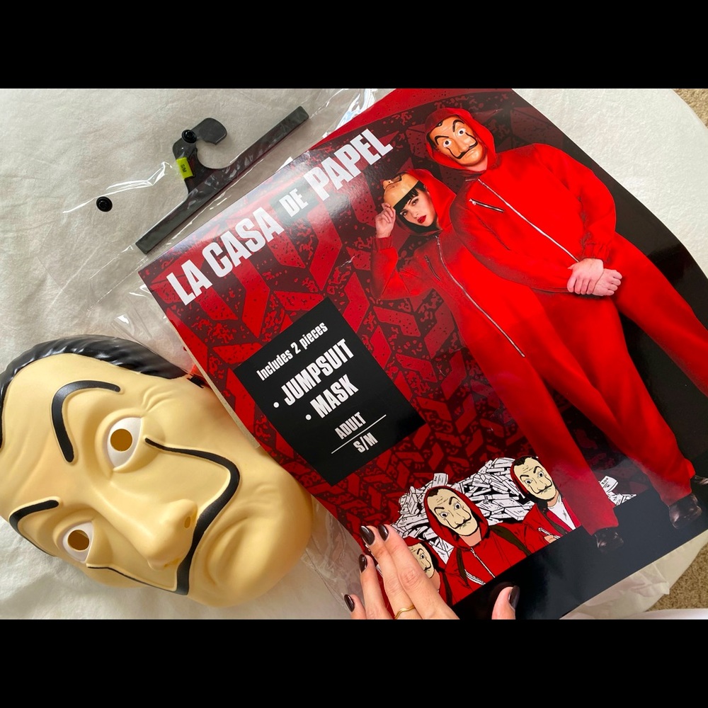 Money Heist jumpsuit and mask
